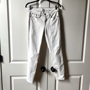 J. Crew Toothpick High Rise Skinny Jeans Size 27 Off-White/Cream